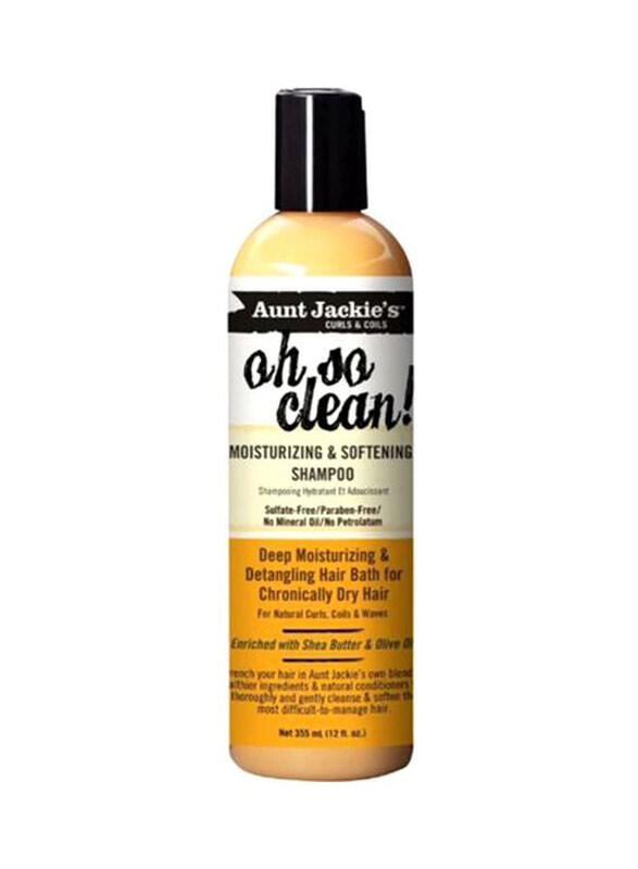 

Aunt Jackie's Oh So Clean! Moisturizing and Softening Shampoo for All Hair Types, 355ml