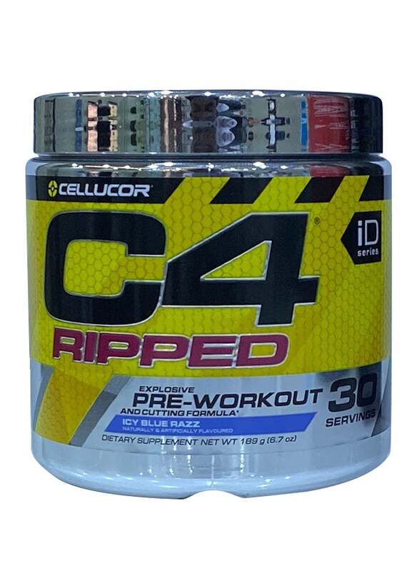 Cellucor C4 Ripped Explosive Pre-Workout, 30 Servings, Icy Blue Razz
