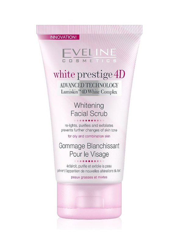 Eveline Cosmetics White Prestige 4D Whitening Facial Scrub, 150ml