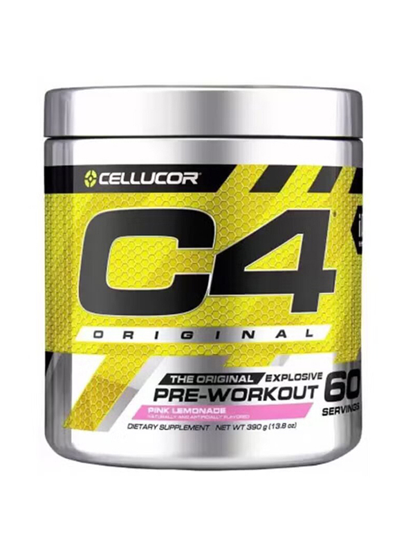 Cellucor 60-Serving C4 Original Explosive Pre-Workout Powder Dietary Supplement, 390g, Pink Lemonade