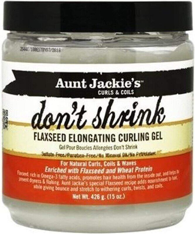 

Aunt Jackie's Don't Shrink Flaxseed Elongating Curling Gel for All Hair Types, 15oz