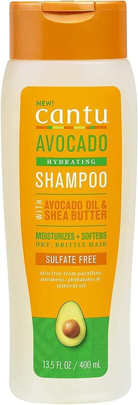 Cantu Avocado & Shea Butter Hydrating Shampoo and Conditioner for Curly Hair, 2 x 400ml