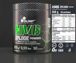 Olimp Nutrition Hmb Xplode Pre-Workout Booster with Micronised Creatine Magnesium and Vitamin B6 Powder, 250g, Peach