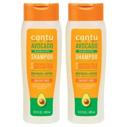 Cantu Avocado Hydrating Sulfate-Free Shampoo with Pure Shea Butter, 2 Pieces, 13.5 Oz