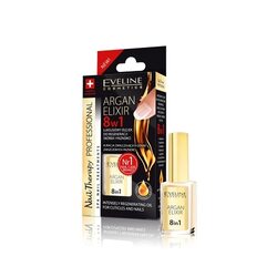 Eveline Cosmetics 8-in-1 Nail Regeneration Elixir with Argan, 12ml, Clear