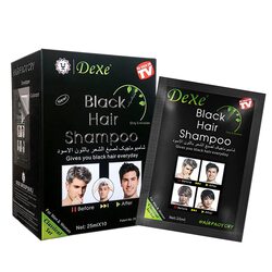 Dexe Hair Dye Shampoo, 10 x 25ml, Black