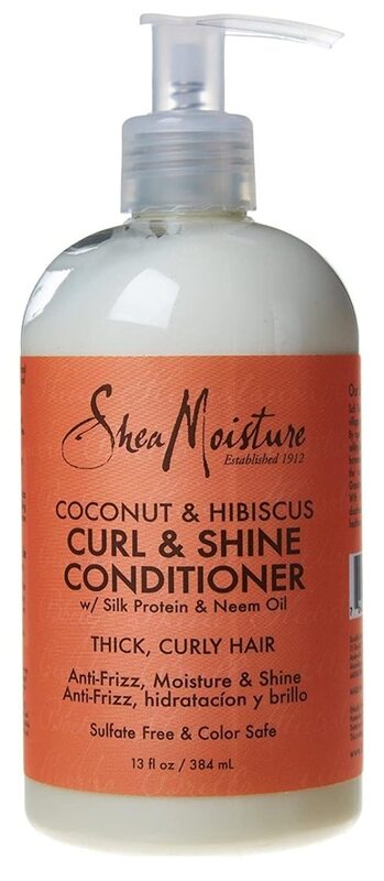 Shea Moisture Coconut & Hibiscus Curl & Shine Conditioner for Curly Hair, 13oz