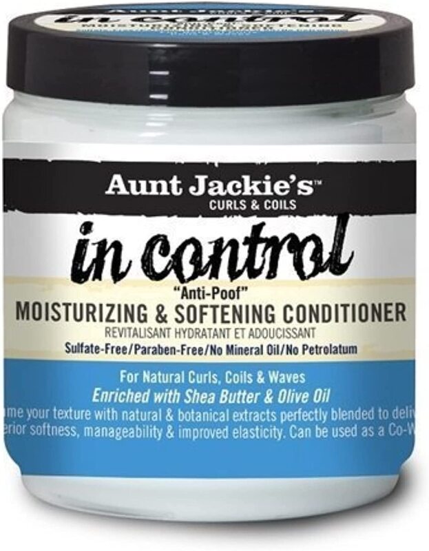 Aunt Jackie's In Control Anti-Poof Moisturizing & Softening Conditioner for Curly Hair, 9oz