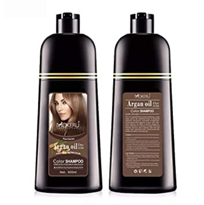 

MADAME FIN Argan Oil Hair Dye Colour Shampoo, 500ml, Dark Brown