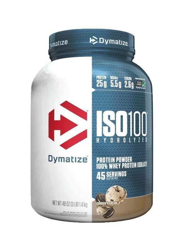 

Dymatize ISO 100 Hydrolizer Protein Powder, 45 Servings, Cookies And Cream