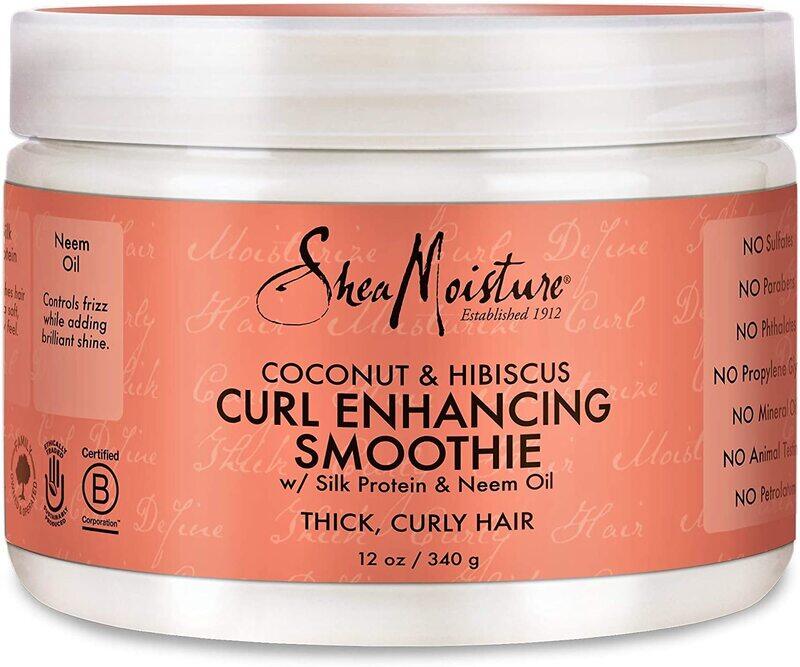 

Shea Moisture Coconut & Hibiscus Curl Enhancing Smoothie Cream for Curly Hair, 340 gm