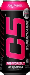 C5 Energy Supercharge Pre-Workout Energy Drink, Sugar Free, 12 x 473ml, Pink Lemonade