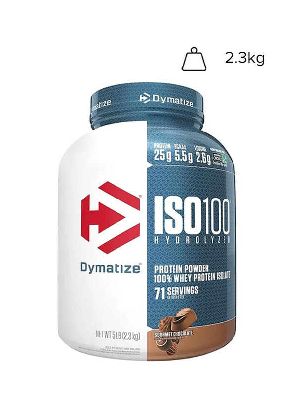 

Dymatize ISO 100 Whey Protein Powder, 2.3KG, Gourmet Chocolate