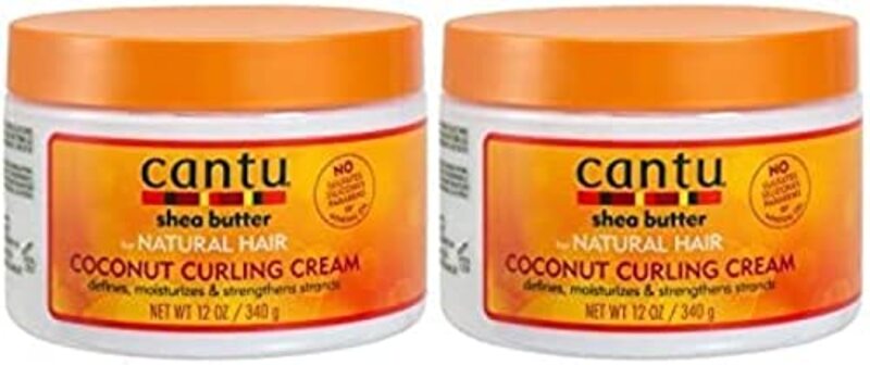 Cantu Shea Butter Coconut Curling Cream, 2 Pieces, 12 Oz