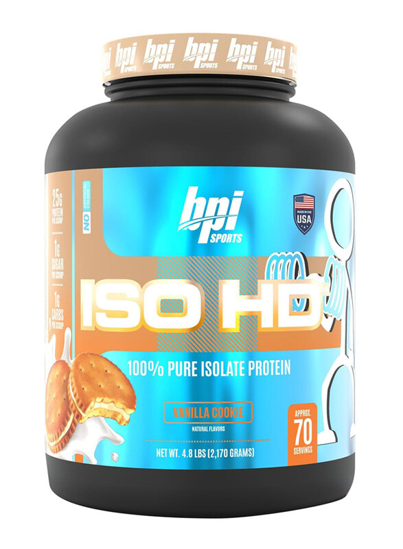 

BPI Sports ISO HD Whey Protein Isolates Muscle Growth, 4.8 Lbs, Vanilla Cookie