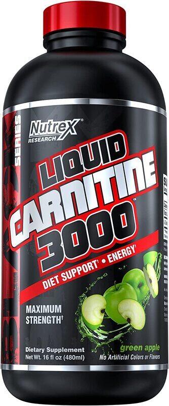 

Nutrex Research Liquid Carnitine 3000, 480ml, Green Apple