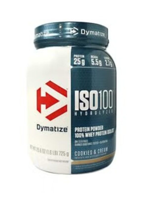 

Dymatize ISO-100 Hydrolyzed Whey Protein Isolate, 725gm, Cookies & Cream