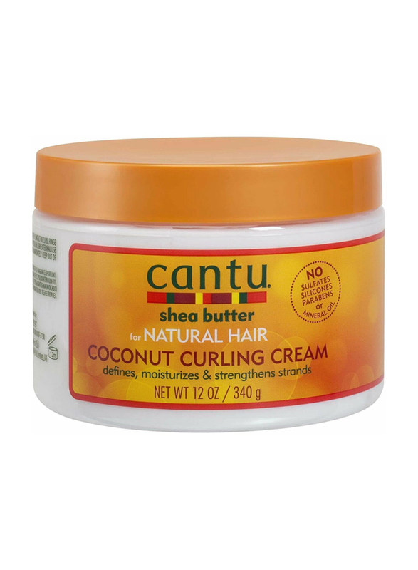 Cantu Shea Butter Coconut Curling Cream for Natural Curls, 340g