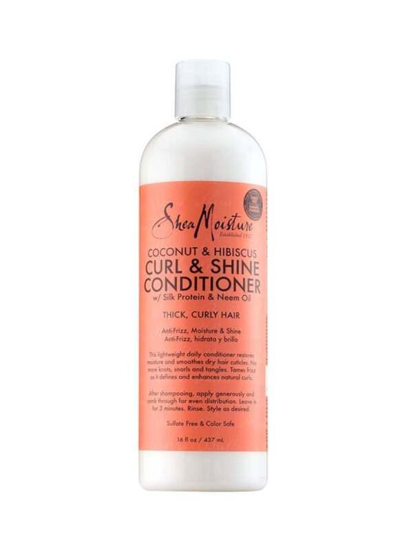 Sheamoisture Coconut and Hibiscus Curl & Shine Conditioner for Curly Hair, 16oz