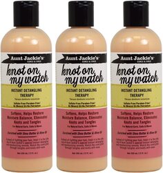 Aunt Jackie's Knot on My Watch Detangling Therapy for Curly Hair, 3 x 354ml