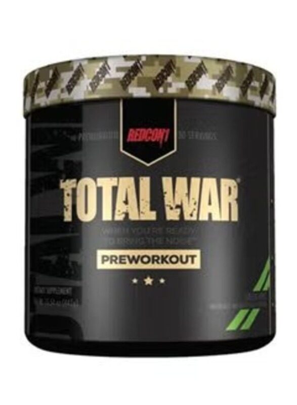 

Redcon1 Total War Pre Workout Dietary Supplement, 441gm, Green Apple