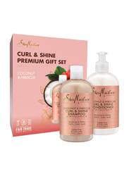 Shea Moisture Coconut & Hibiscus Curl & Shine Shampoo 384ml & Conditioner 384ml, Set