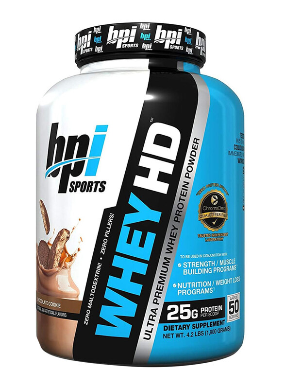 

BPI Sports HD Ultra Premium Whey Protein Powder, 4.2 Lbs, Chocolate Cookie