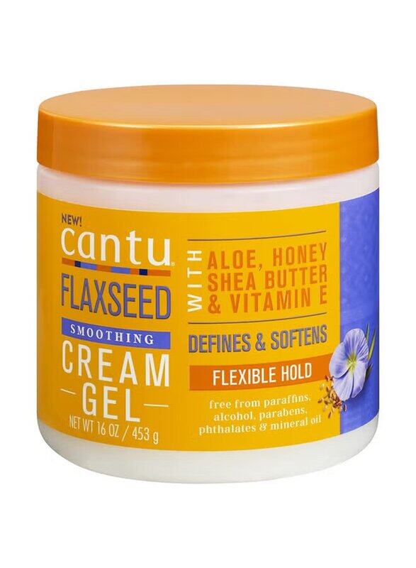 

Cantu Flaxseed Smoothing Cream Gel, White, 453g