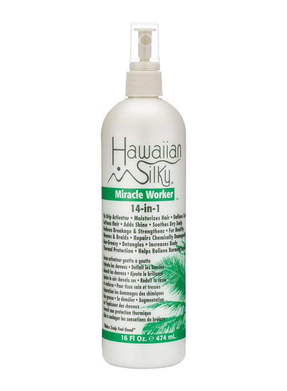 Hawaiian Silky 14 In 1 Leave In Keratin Oil Frizz Free Treatment for Dry Hair, 16 oz