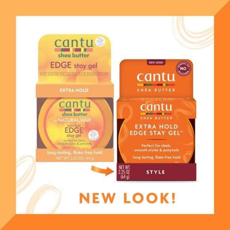 Cantu Shea Butter for Natural Hair Extra Hold Edge Stay Gel, 64g