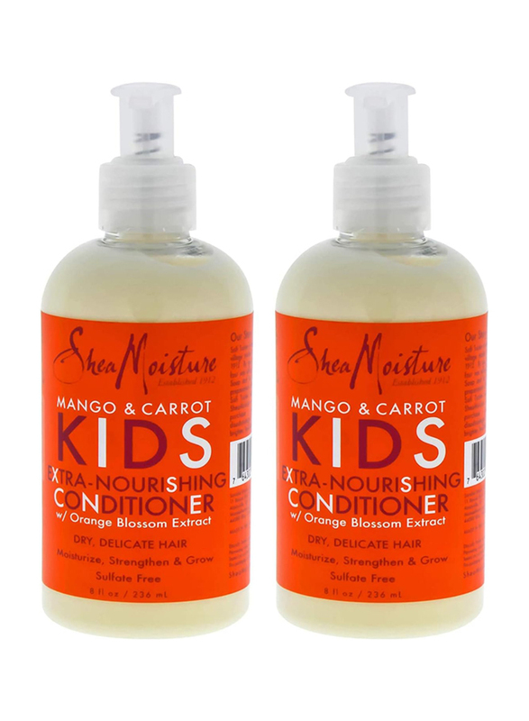 Shea Moisture Mango & Carrot Kids Extra Nourishing Conditioner, 2 x 236ml