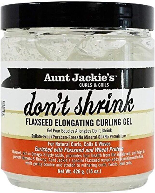 

Aunt Jackie's Don't Shrink Flaxseed Elongating Curling Gel for All Hair Types, 2 x 15oz