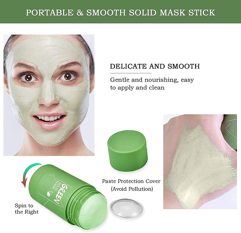 Lamvpker Tea Purifying Clay Green Mask Stick, One Size