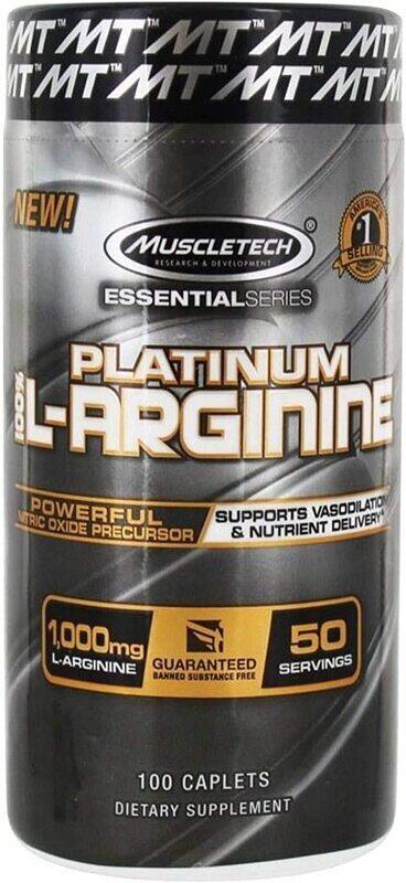 

Muscletech Platinum L-Arginine Dietary Supplement, 100 Capsules