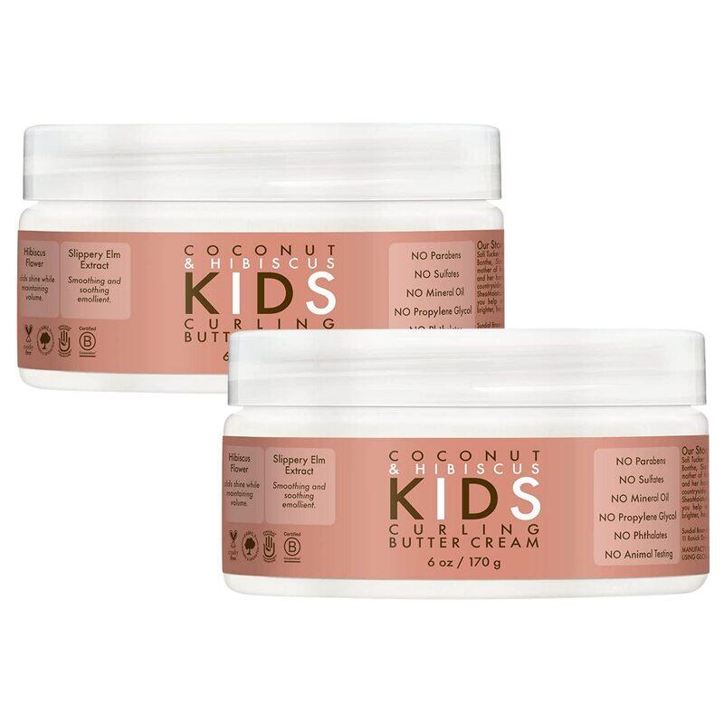 

Shea Moisture Coconut & Hibiscus Kids Curling Butter Cream for Curly Hair, 2 x 6oz