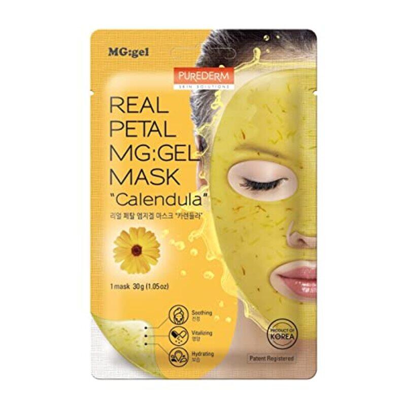 

Purederm Real Petal Calendula Gel Mask, 1 Mask