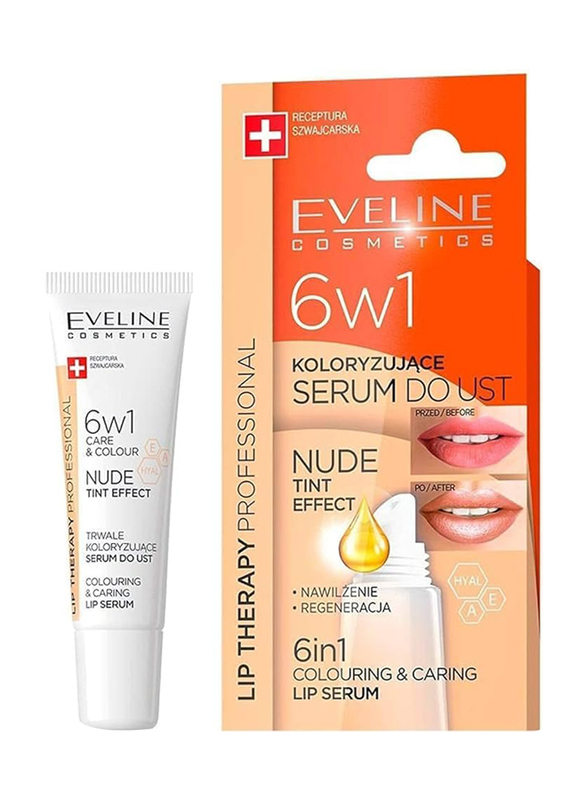 Eveline Cosmetics 6-in-1 Care & Colour Lip Serum, 12ml