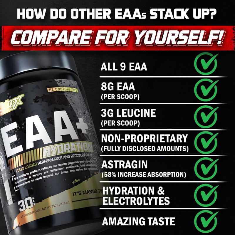 Nutrex Research EAA+ Hydration, 390gm, Fruit Punch