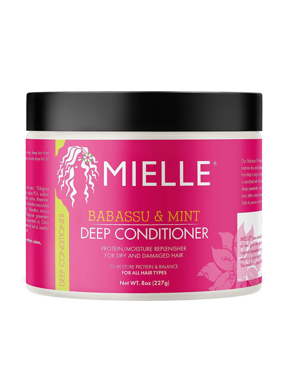 

Mielle Organics Babassu & Mint Deep Conditioner with Protein for Moisturizing, Conditioning Deep Treatment & Hydrating Repair, 8 oz