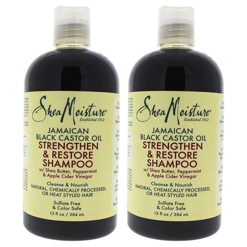

Shea Moisture Jamaican Black Castor Oil Strengthen & Restore Shampoo, 2 x 384ml