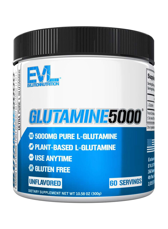 

Evlution Nutrition Glutamine 5000, 300gm, 60 Servings, Unflavoured