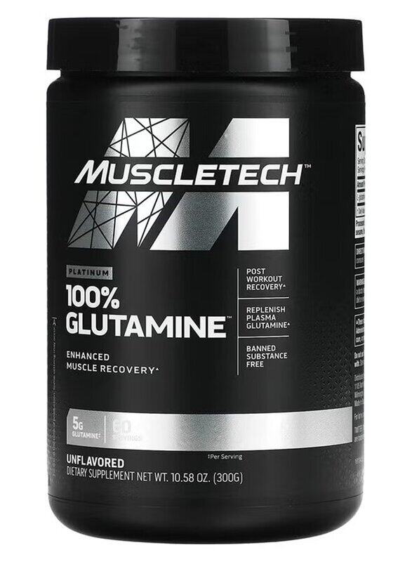 

Muscletech Platinum Glutamine Unflavored Powder, 60 Servings