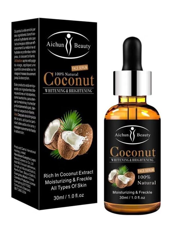 Aichun Beauty Coconut Whitening and Brightening Face Serum, 30ml
