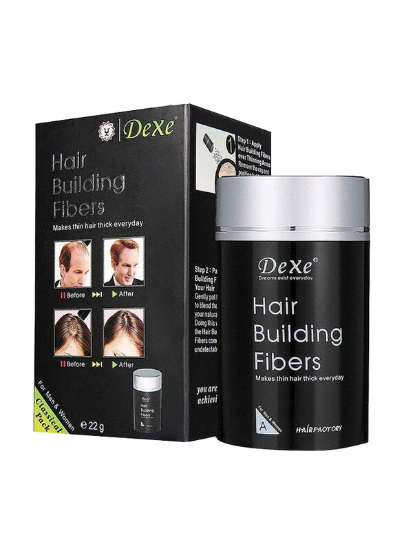 

Dexe Hair Building Thickening Fibers for Man & Women, Black, 22g