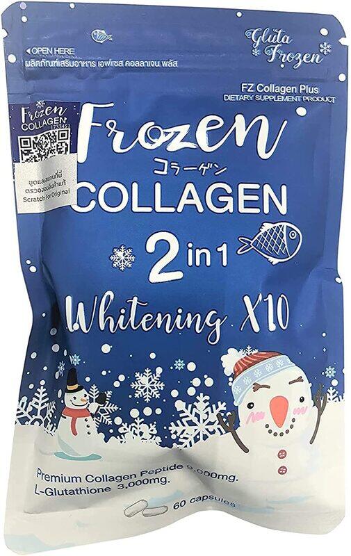 

Frozen Collagen x10 Younger Whitening Lightening Skin Glutathione, 60 Capsules