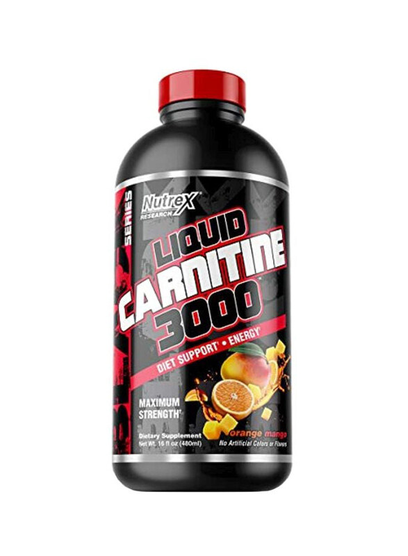 

Nutrex Research Liquid Carnitine 3000 Dietary Supplement, 480ml, Orange Mango