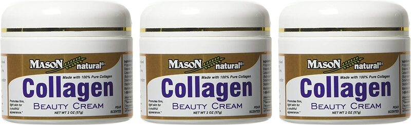 Mason Natural 100% Pure Collagen Beauty Cream, Pack of 3, 2oz