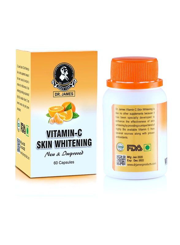Dr. James Vitamin-C Skin Whitening Capsules, 60 Capsules