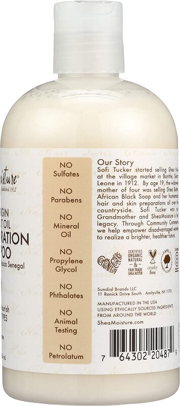 Shea Moisture 100% Virgin Coconut Oil Daily Hydration Shampoo, 384ml