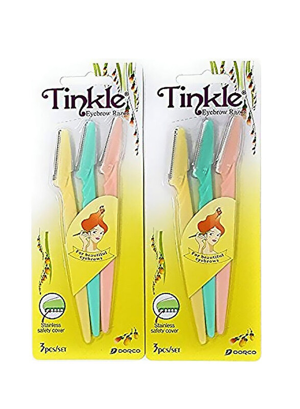 Dorco Tinkle Eyebrow Razor, 6 Pieces, Multicolour